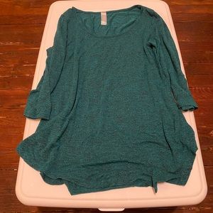 Ashley Blue 3/4 Sleeve Sweater Blouse